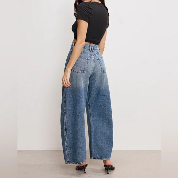 Good American Good Extreme Barrel Jeans, Sz 6 NWT - Picture 5 of 9